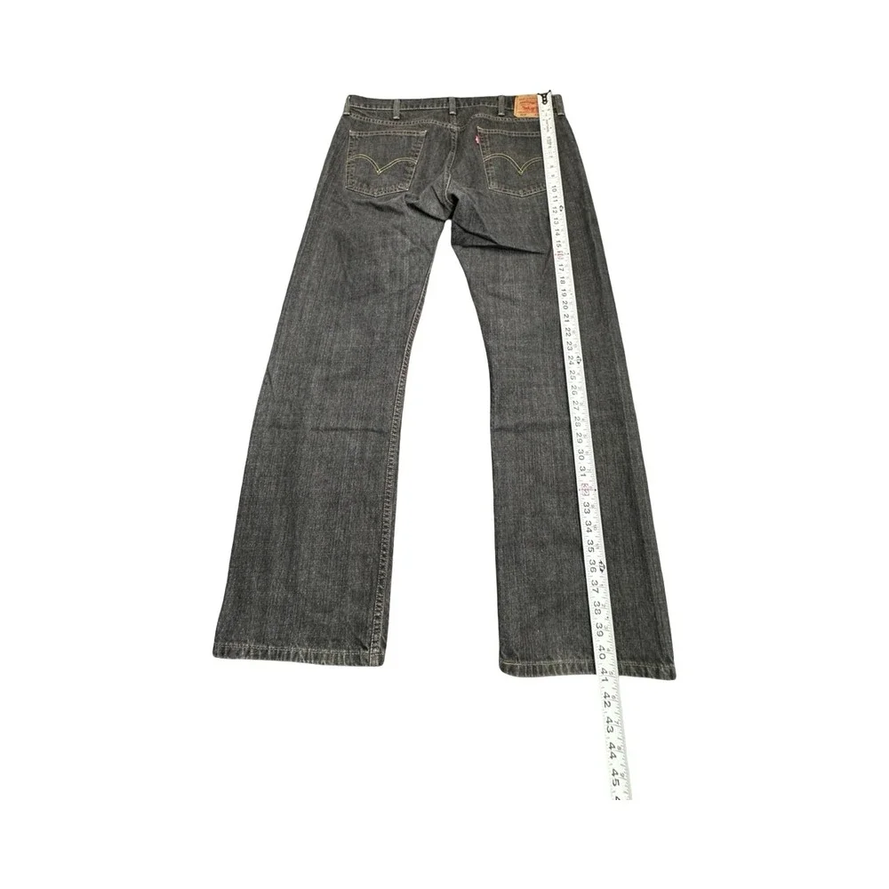 Levi's Jeans Mens 38x30 Gray 514 Slim Straight Denim Pants Classic Casual Cotton